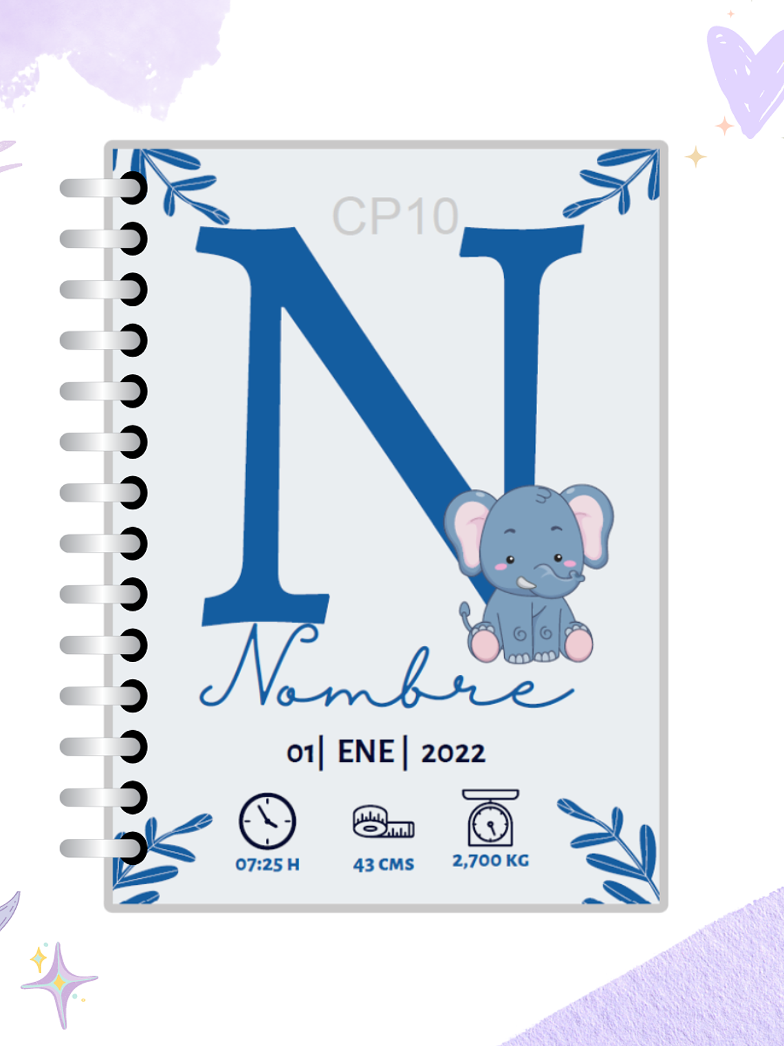 Cuaderno Pediátrico - Nubes Azul 17
