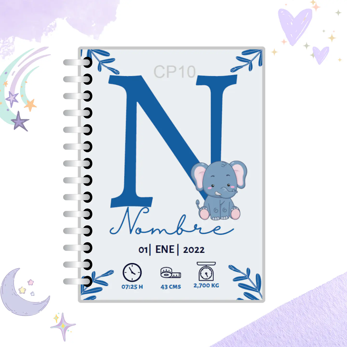 Cuaderno Pediátrico - Nubes Azul 19