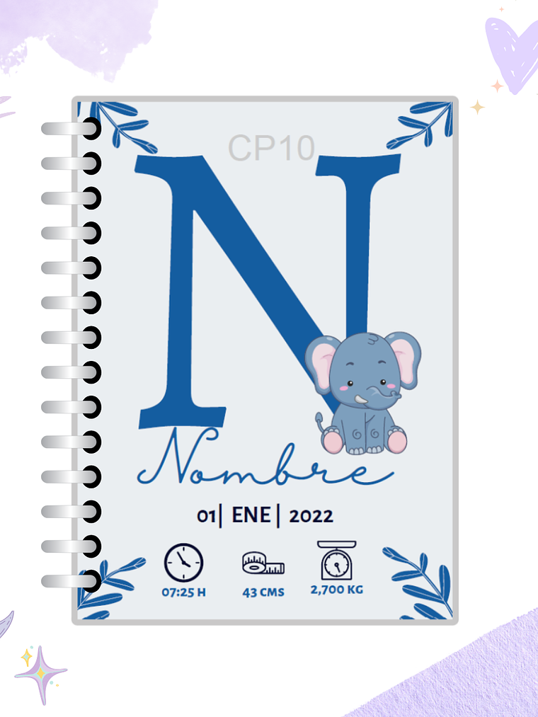 Cuaderno Pediátrico - Nubes Azul 17