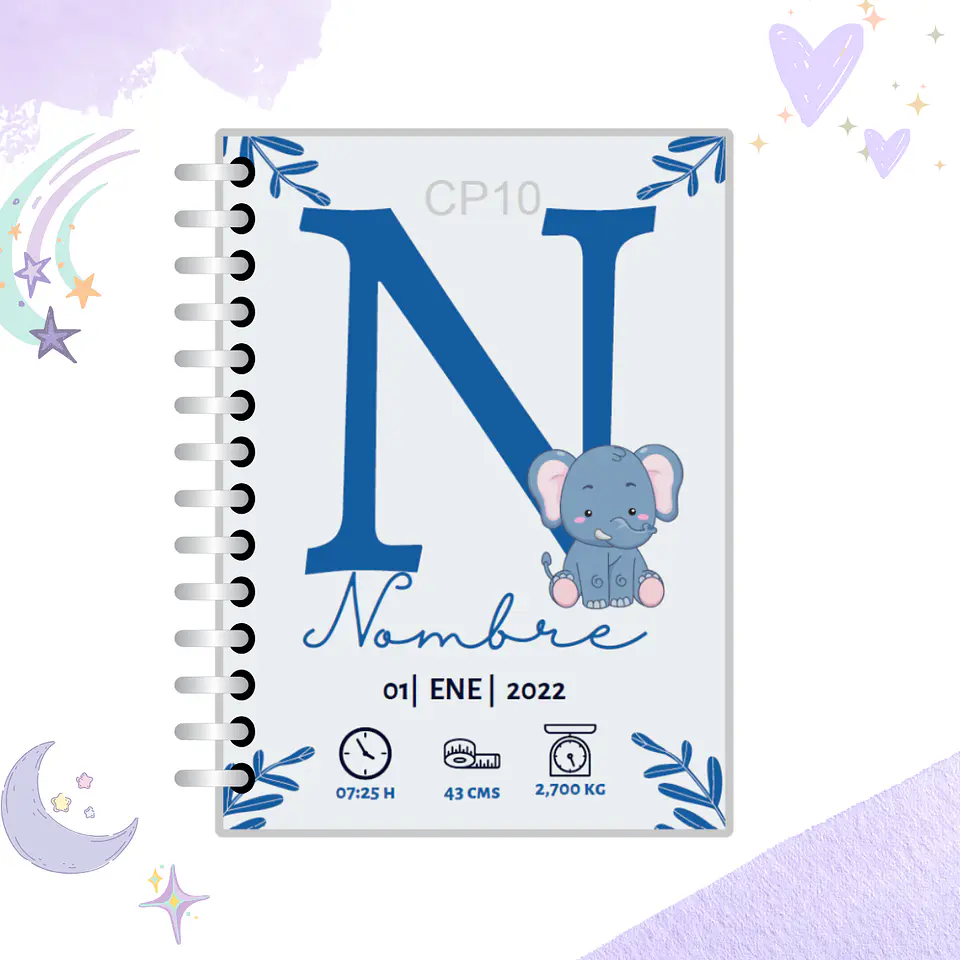 Cuaderno Pediátrico - Nubes Azul 19