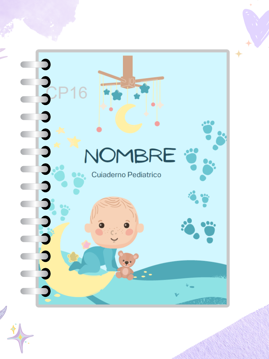 Cuaderno Pediátrico - Nubes Azul 20