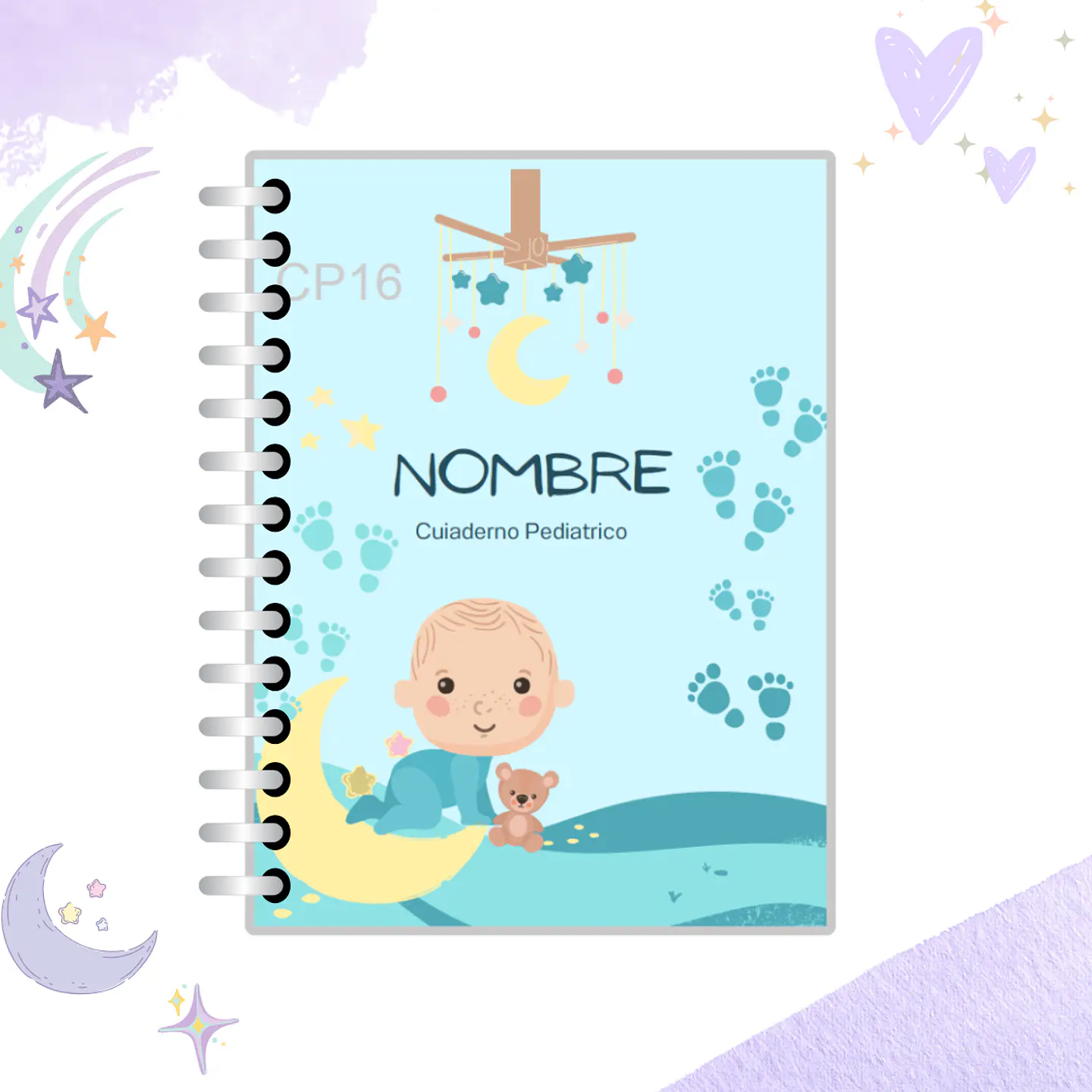 Cuaderno Pediátrico - Nubes Azul 22