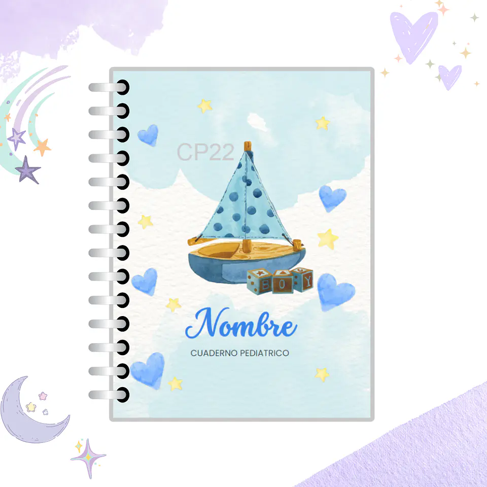 Cuaderno Pediátrico - Nubes Azul 26
