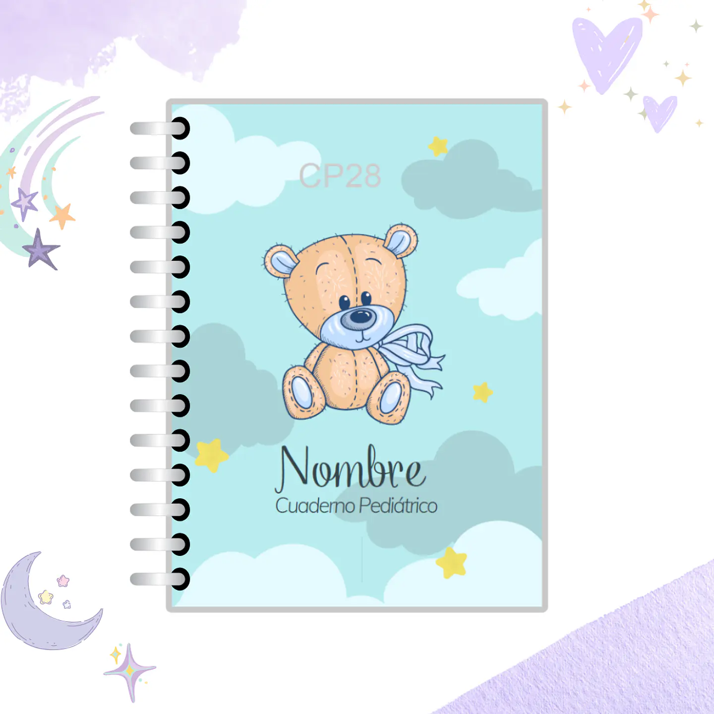 Cuaderno Pediátrico - Nubes Azul 28