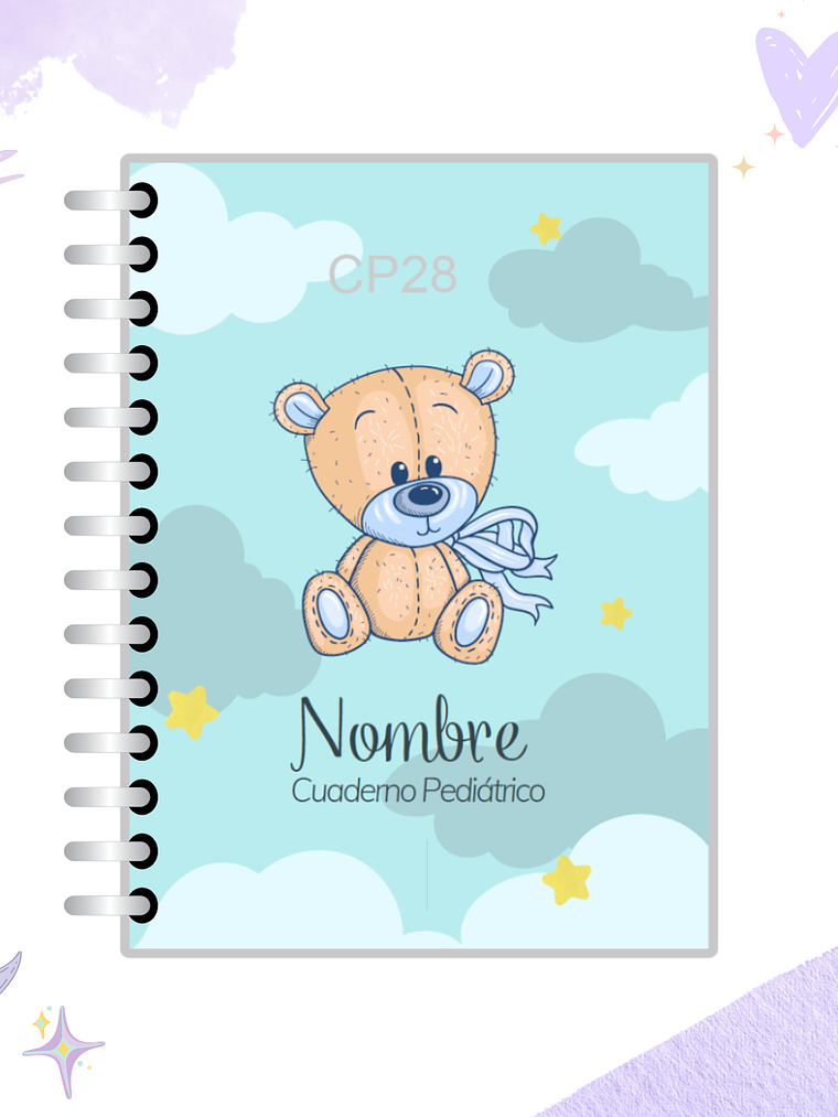 Cuaderno Pediátrico - Nubes Azul 26