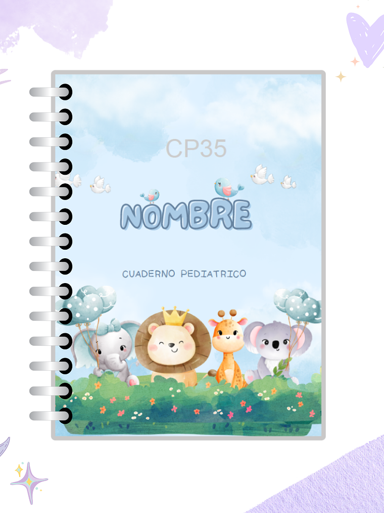Cuaderno Pediátrico - Nubes Azul 33