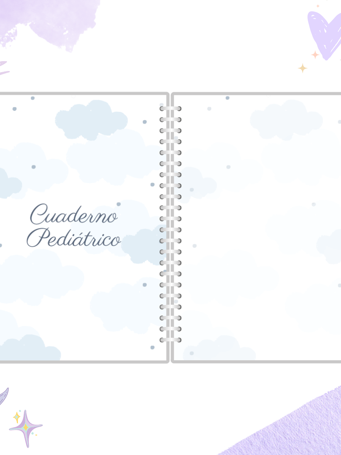 Cuaderno Pediátrico - Nubes Azul 2