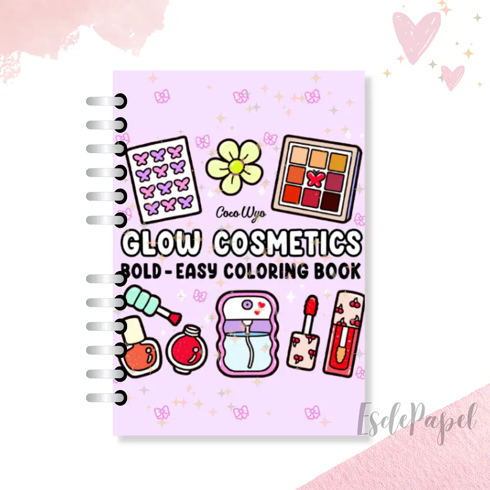 Libro Para Colorear Glow Cosmetics  1