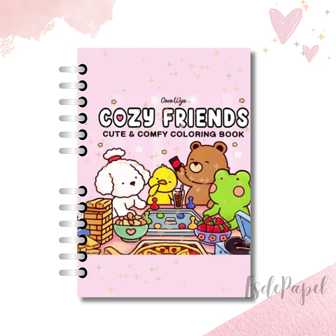 Libro Para Colorear Cozy Friends