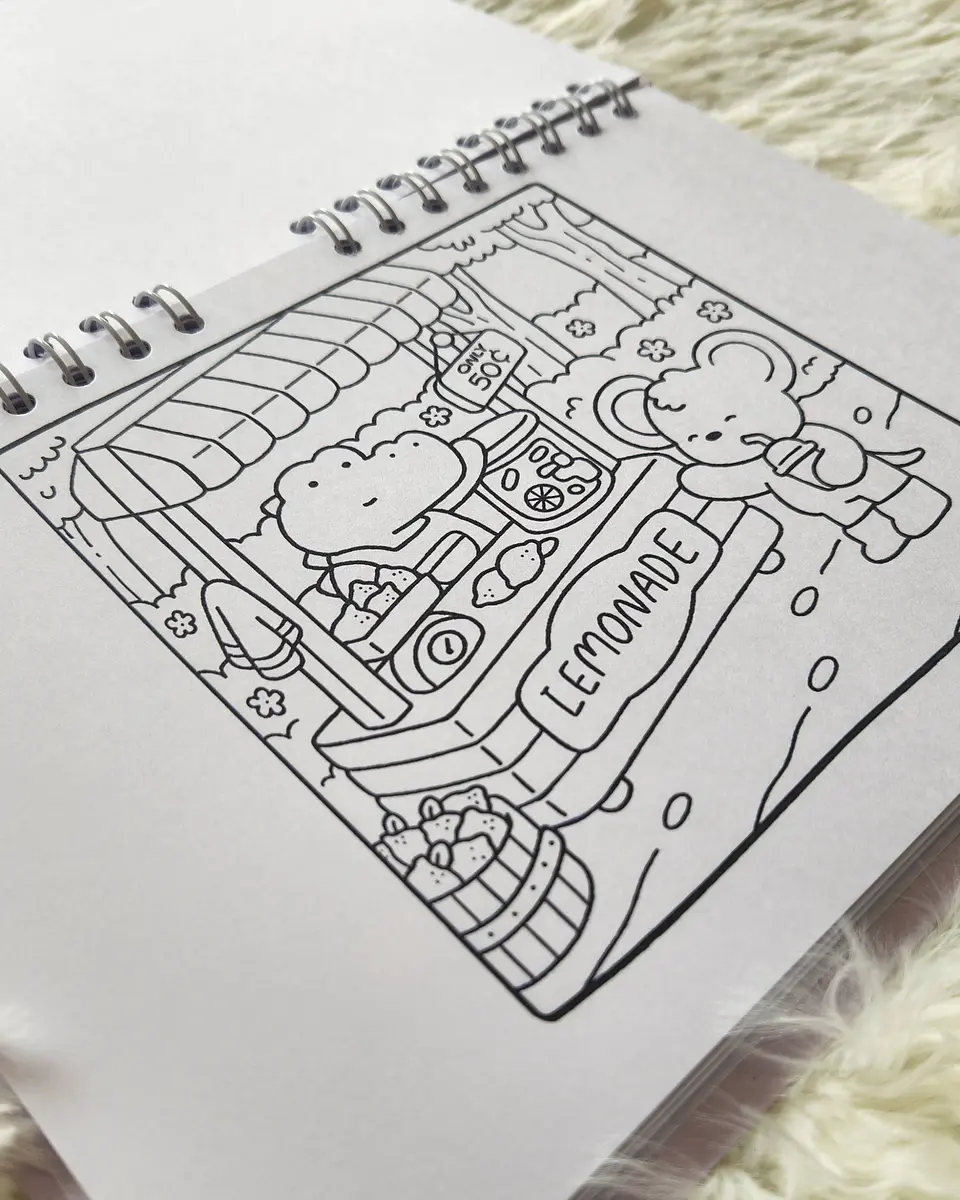 Libro Para Colorear Cozy Friends 5