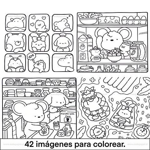 Libro Para Colorear Cozy Friends – 42 Páginas Coco Wyo