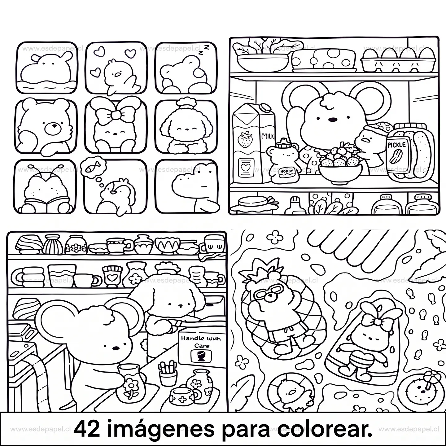 Libro Para Colorear Cozy Friends – 42 Páginas Coco Wyo 2