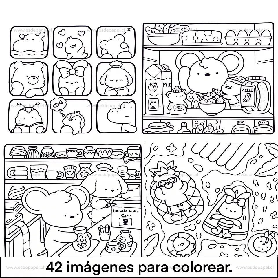 Libro Para Colorear Cozy Friends – 42 Páginas Coco Wyo 2