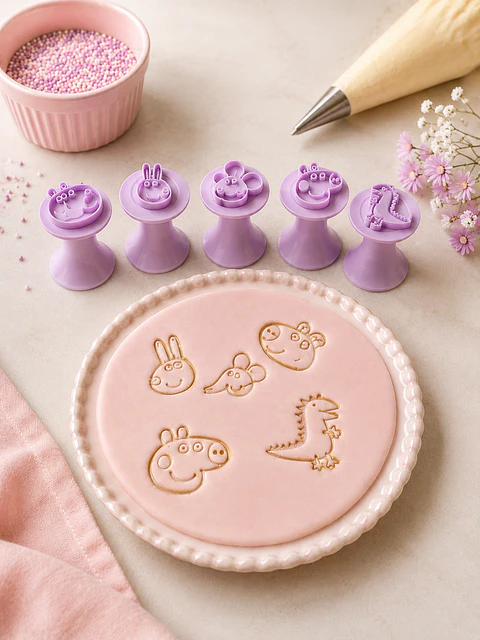 KIT Carimbo Peppa Pig - 5 peças