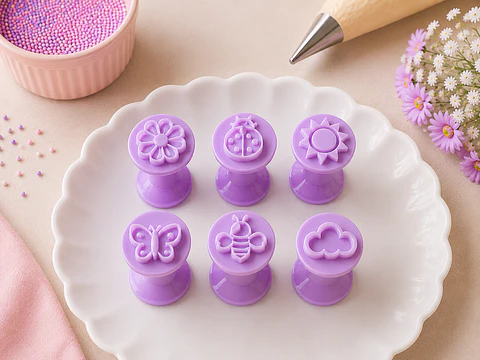 Kit Carimbos Brigadeiro Jardim - 6 Peças