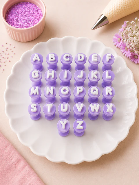 Kit Carimbos de Brigadeiro Alfabeto A–Z 