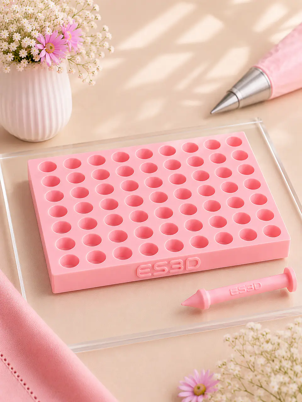 Placa Porcionadora de Brigadeiros – 56 Cavidades | 17g  1
