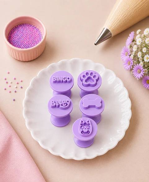 Kit Carimbo de Brigadeiro Bluey - 5 peças