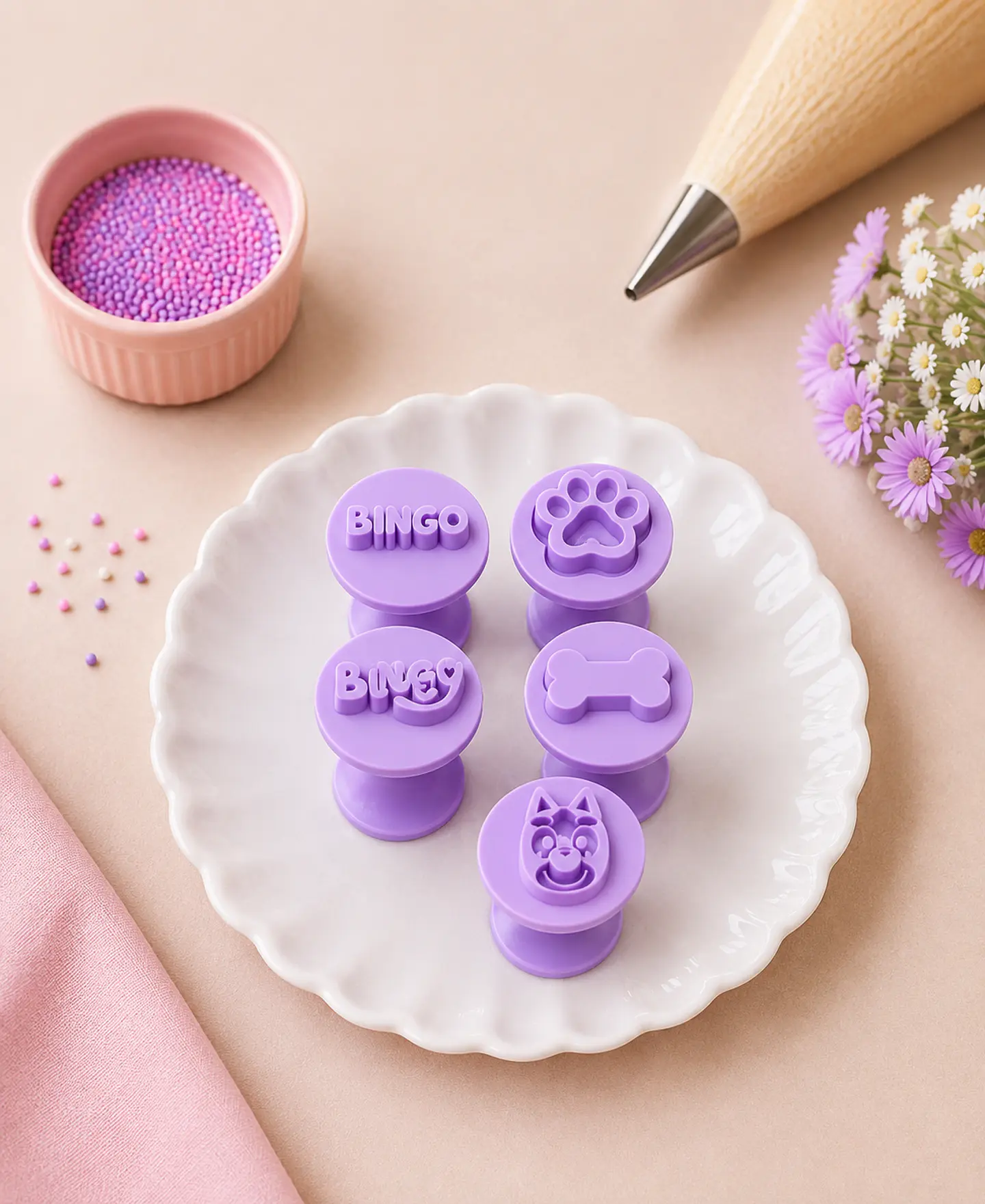 Kit Carimbo de Brigadeiro Bluey - 5 peças 1
