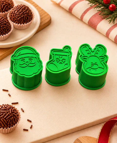 Ejetores de Brigadeiro Natalino - 3 peças 