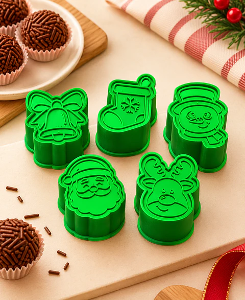 Ejetores de Brigadeiro Natalino - 5 peças 
