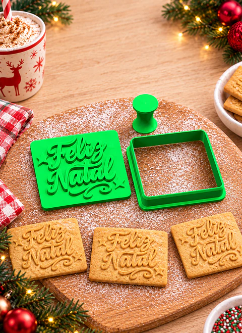 Cortador Biscoitos Feliz Natal - 1 peça