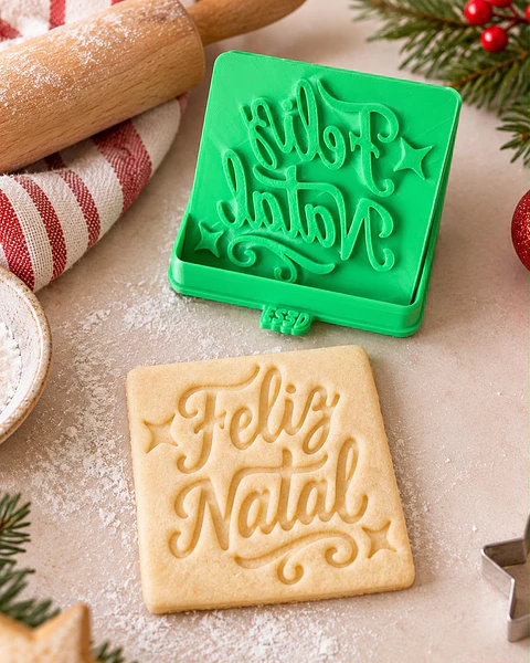 Cortador Biscoitos Feliz Natal - 1 peça