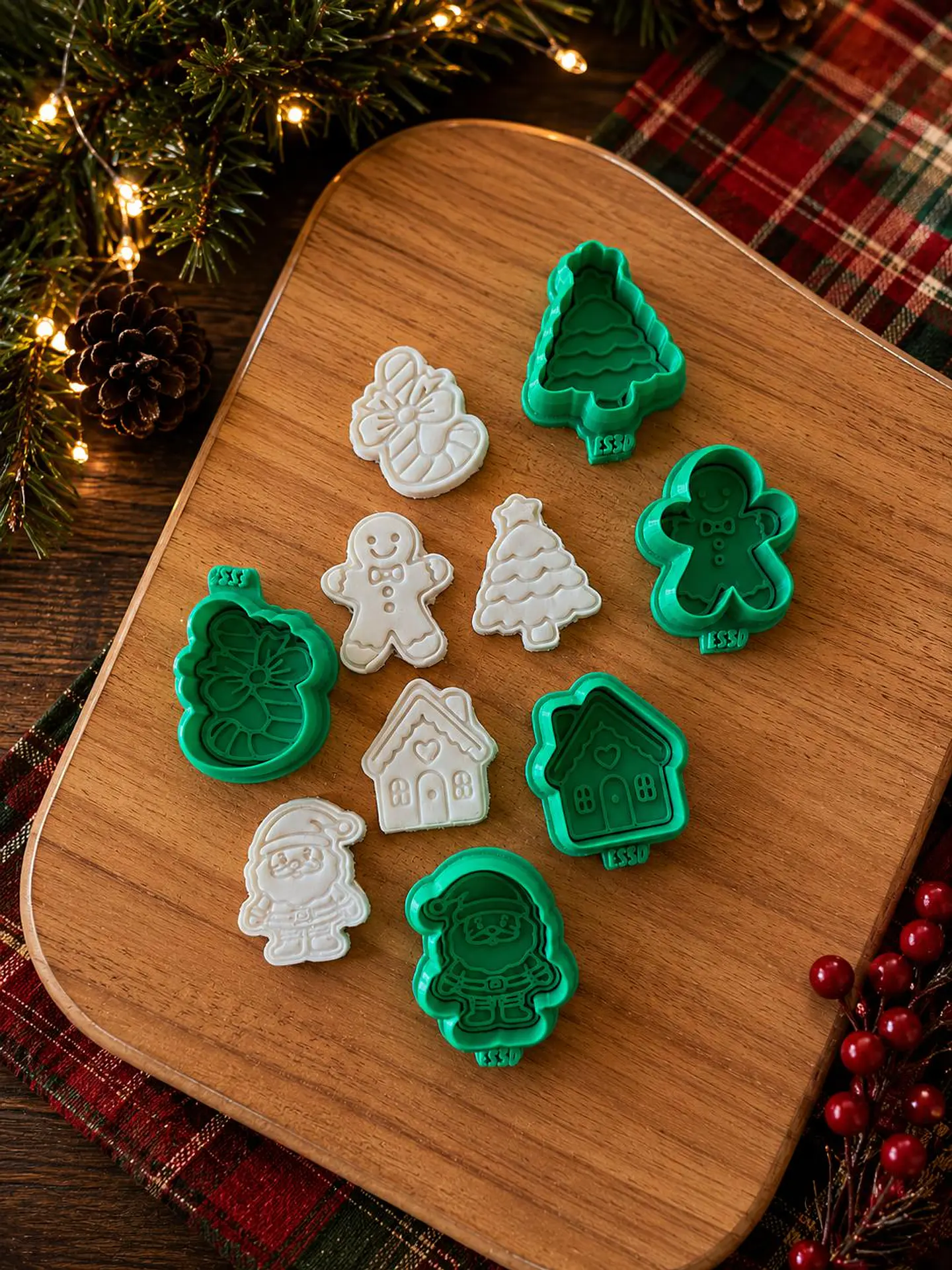 Cortadores com carimbo de Biscoito Miniatura - 5 peças  1