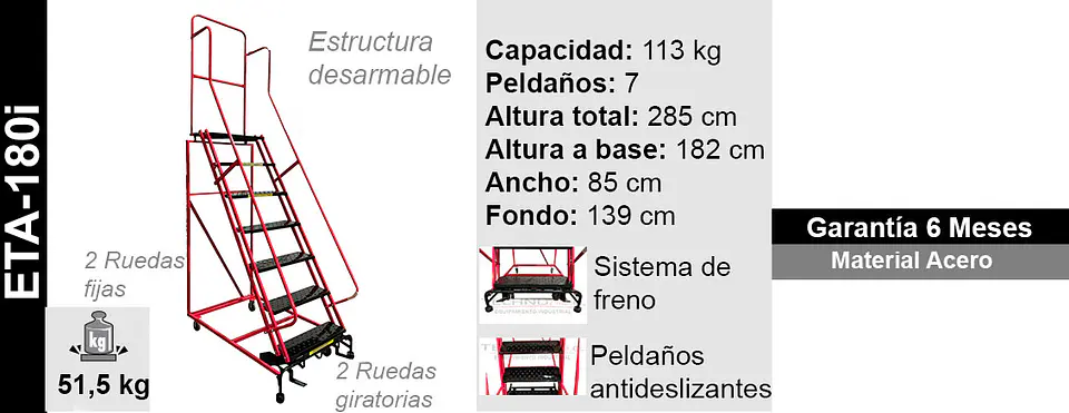 Esc. Tipo Avion 1.8m Importada 3