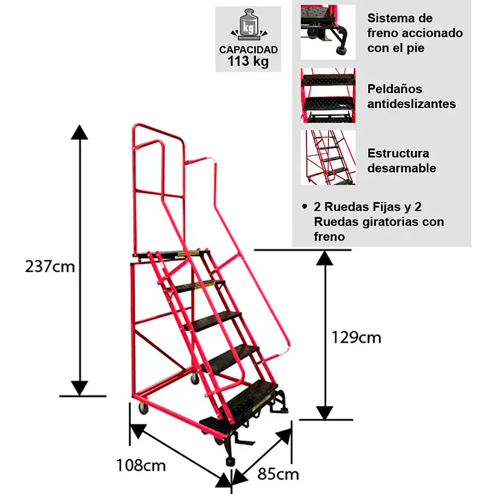 Esc. Tipo Avion 1.2m Importada 2