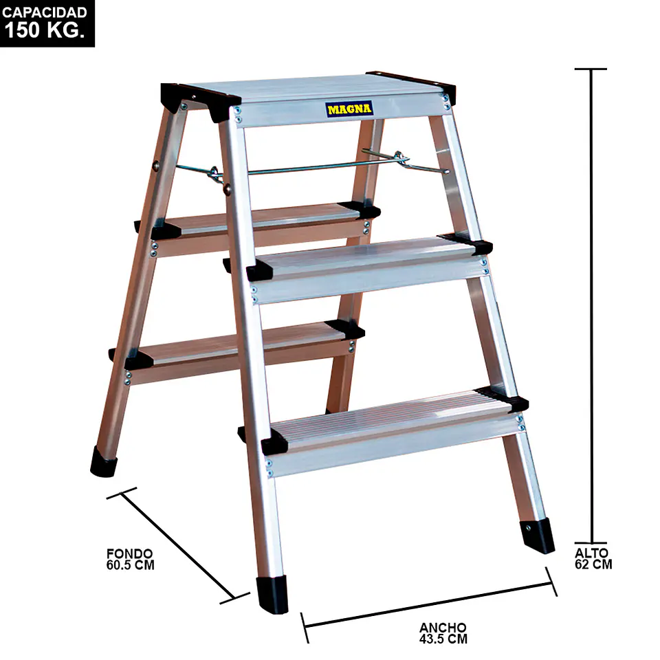 Piso Escalera Plegable 3p Liviano 4