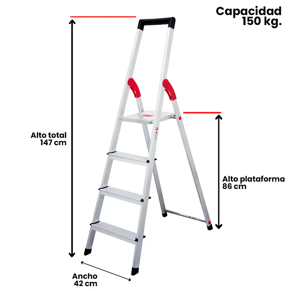 Esc. Alum Tijera Plataforma 4 Peld 3