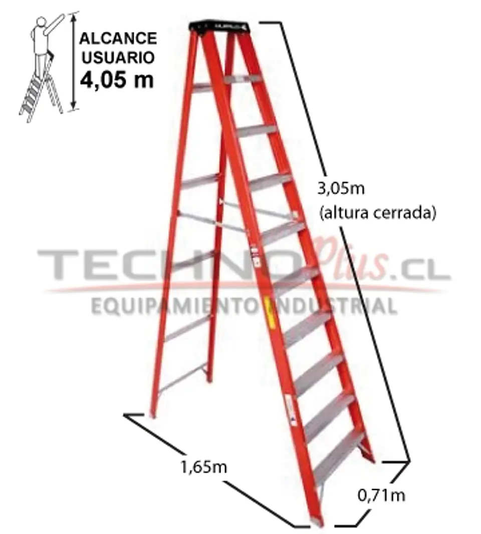 Esc. F. Vidrio Tijera 3.05m 12