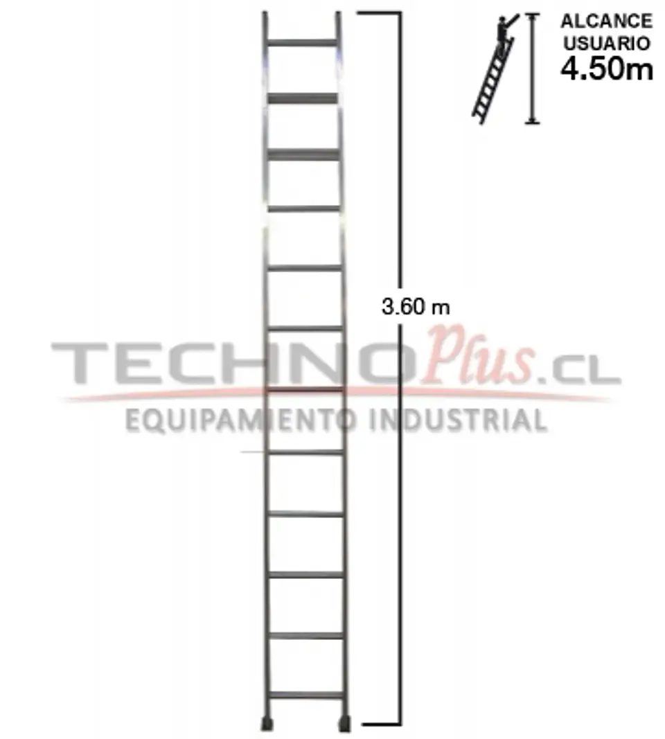 Esc. Aluminio Recta Simple 3.66m 2