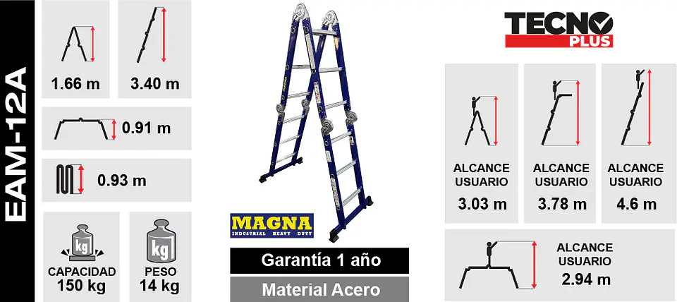 Esc. Acero Multiproposito 4x3 8