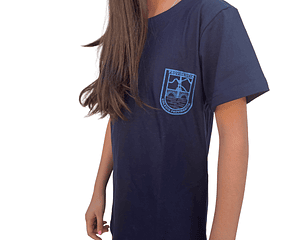 Polera Azul Unisex Manga Corta Colegio Providencia