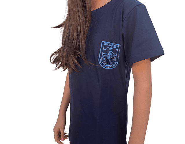 Polera Azul Unisex Manga Corta Colegio Providencia