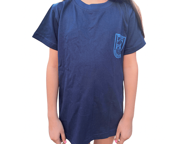 Polera Azul Unisex Manga Corta Colegio Providencia