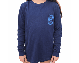 Polera Azul Unisex Manga Larga Colegio Providencia