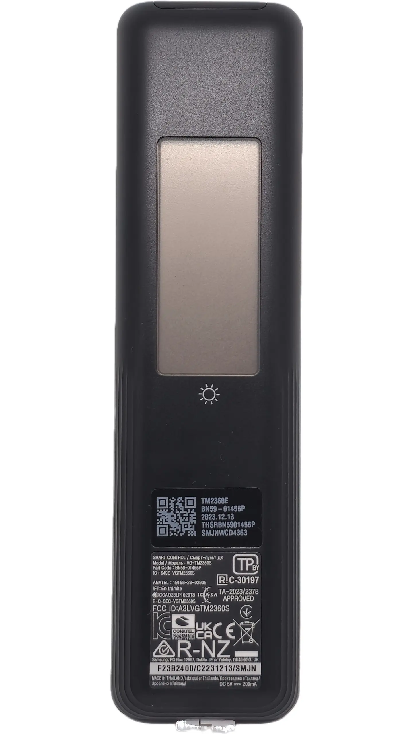 Control Remoto Samsung SolarCell Original | Modelo BN59-01455P | Mando de Voz y Carga USB-C 3