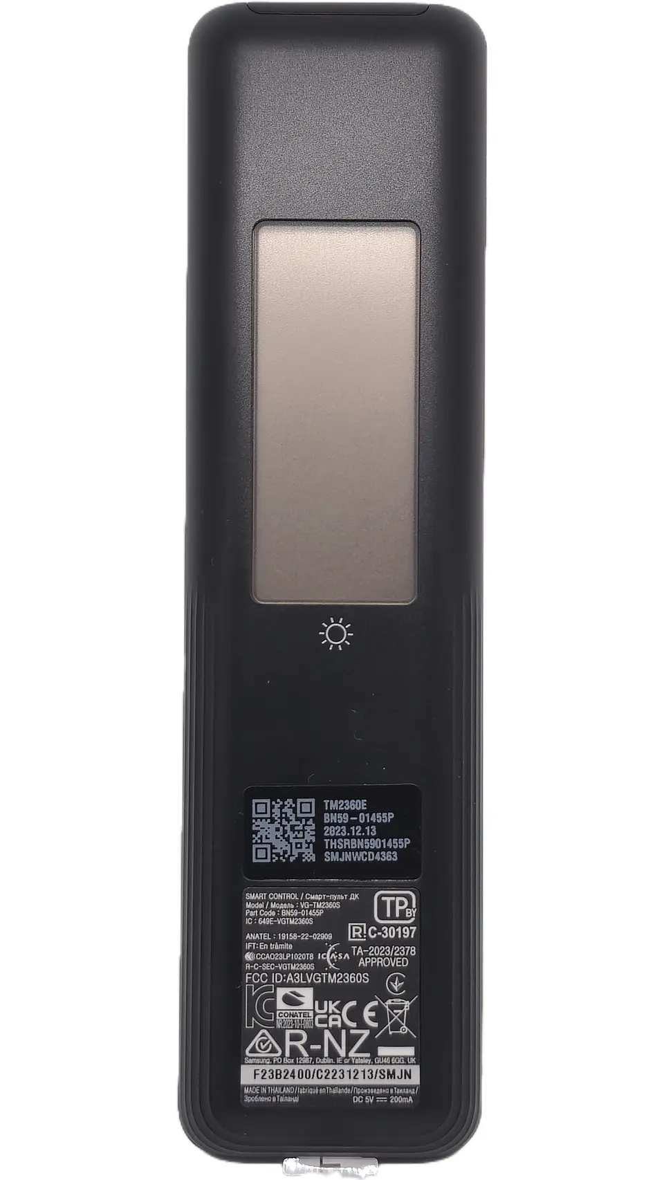 Control Remoto Samsung SolarCell Original | Modelo BN59-01455P | Mando de Voz y Carga USB-C 3