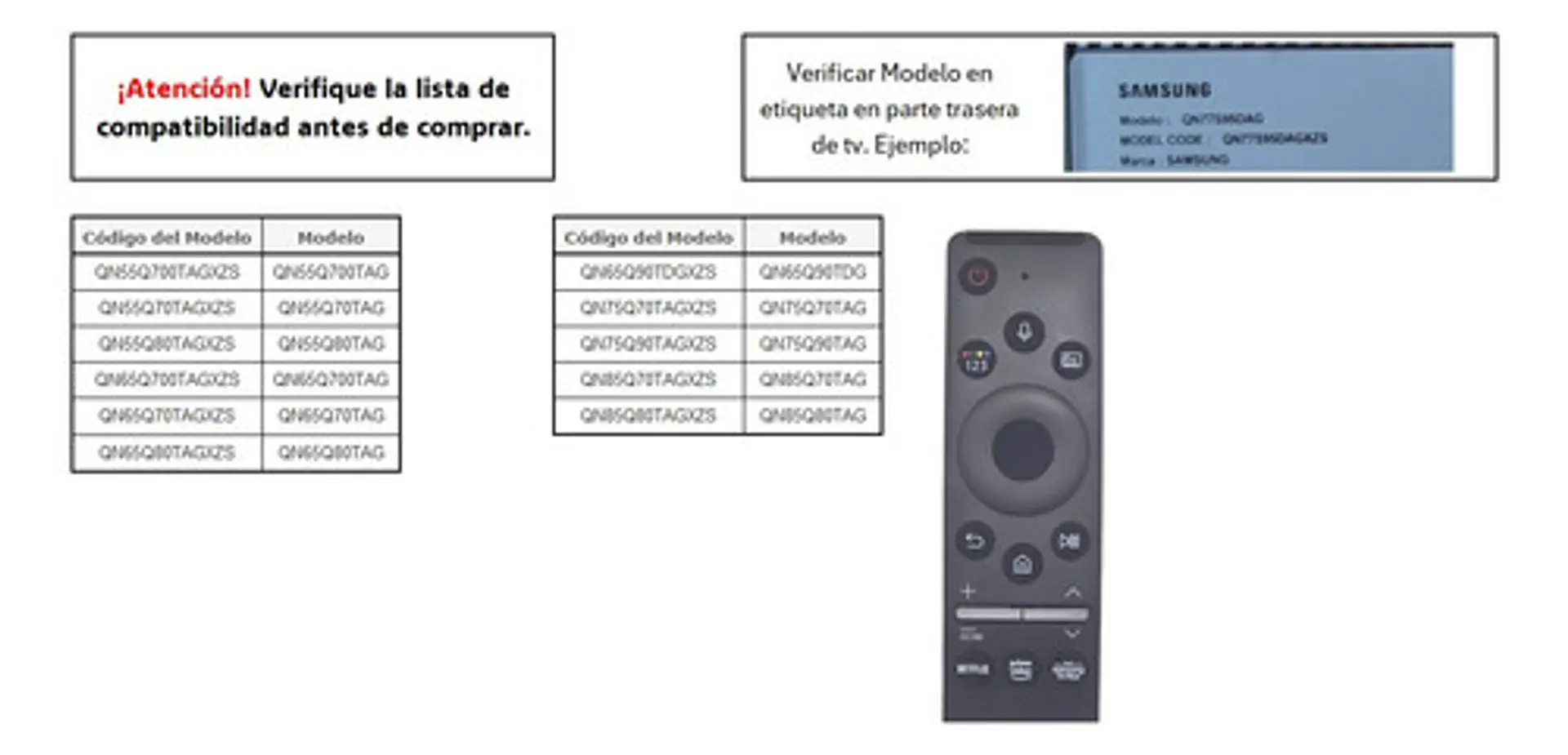 Control Remoto Original Samsung BN59-01329 para Smart TV QLED 6