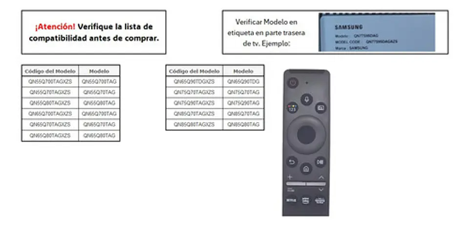 Control Remoto Original Samsung BN59-01329 para Smart TV QLED 6