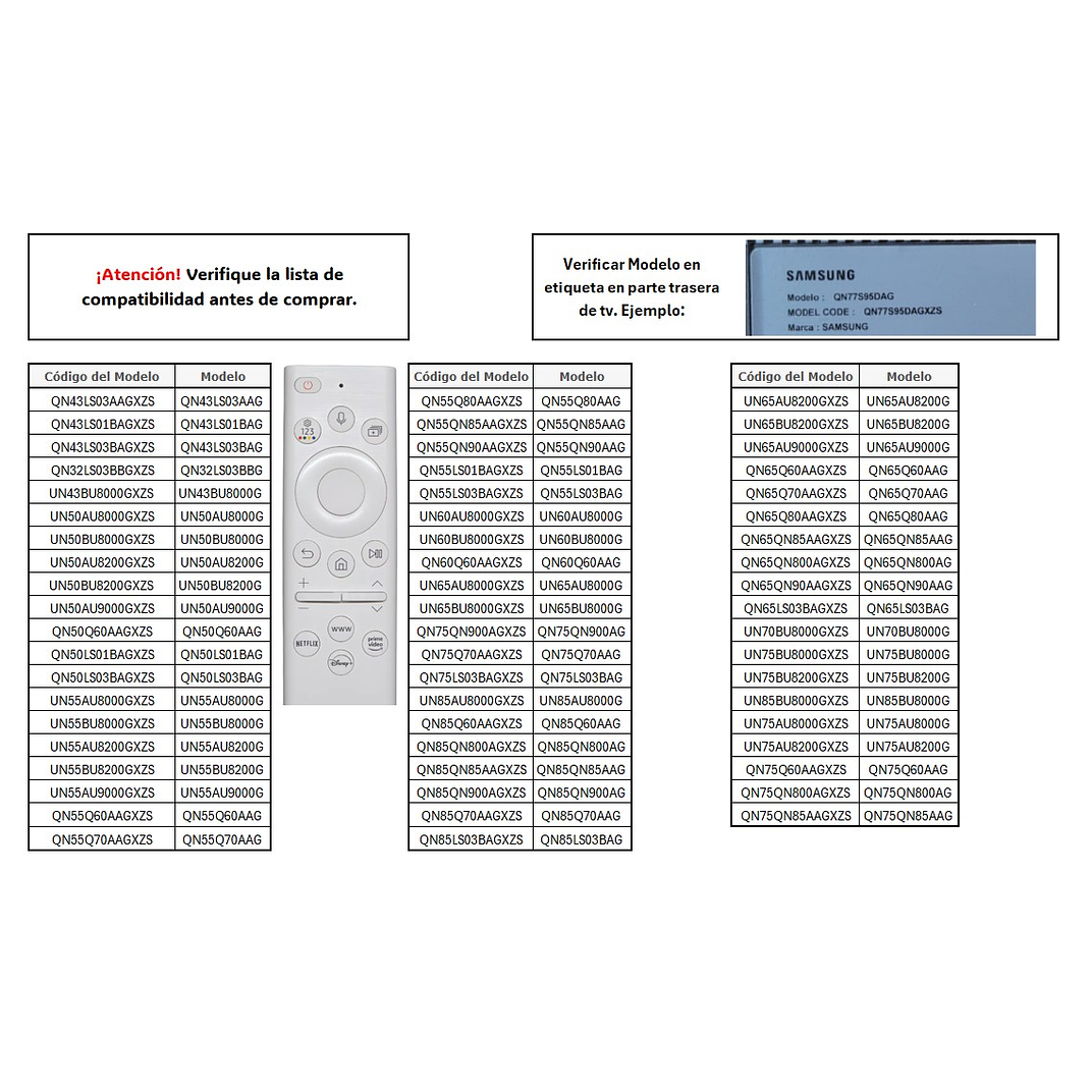 Control Remoto Samsung Original (BN59-01391) Carga Solar Eco-Friendly 5
