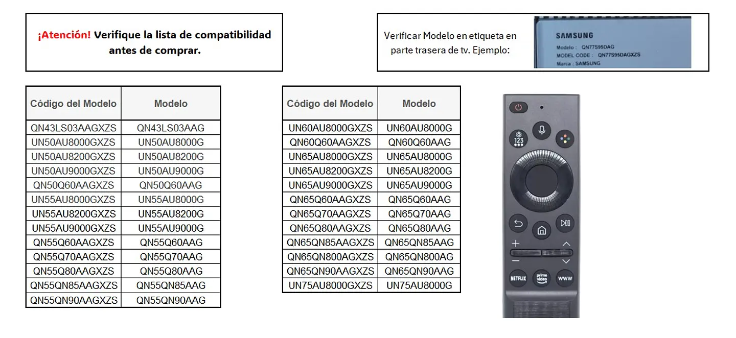 Control Remoto Original Samsung BN59-01363 para Smart TV 6