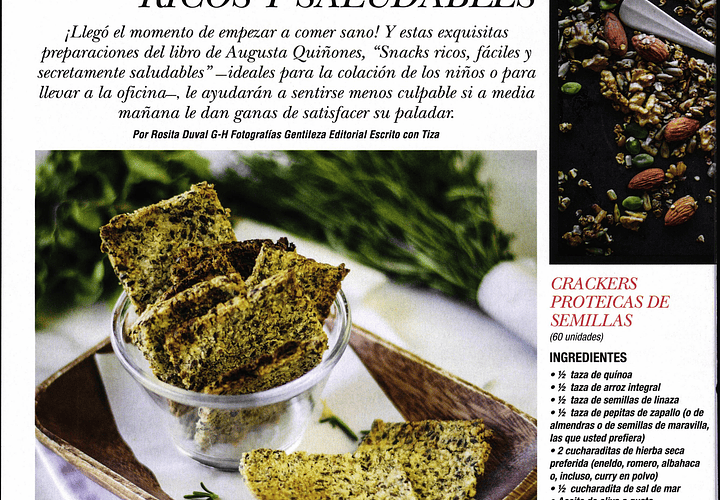 Snacks, ricos y saludables. - Revista Hola