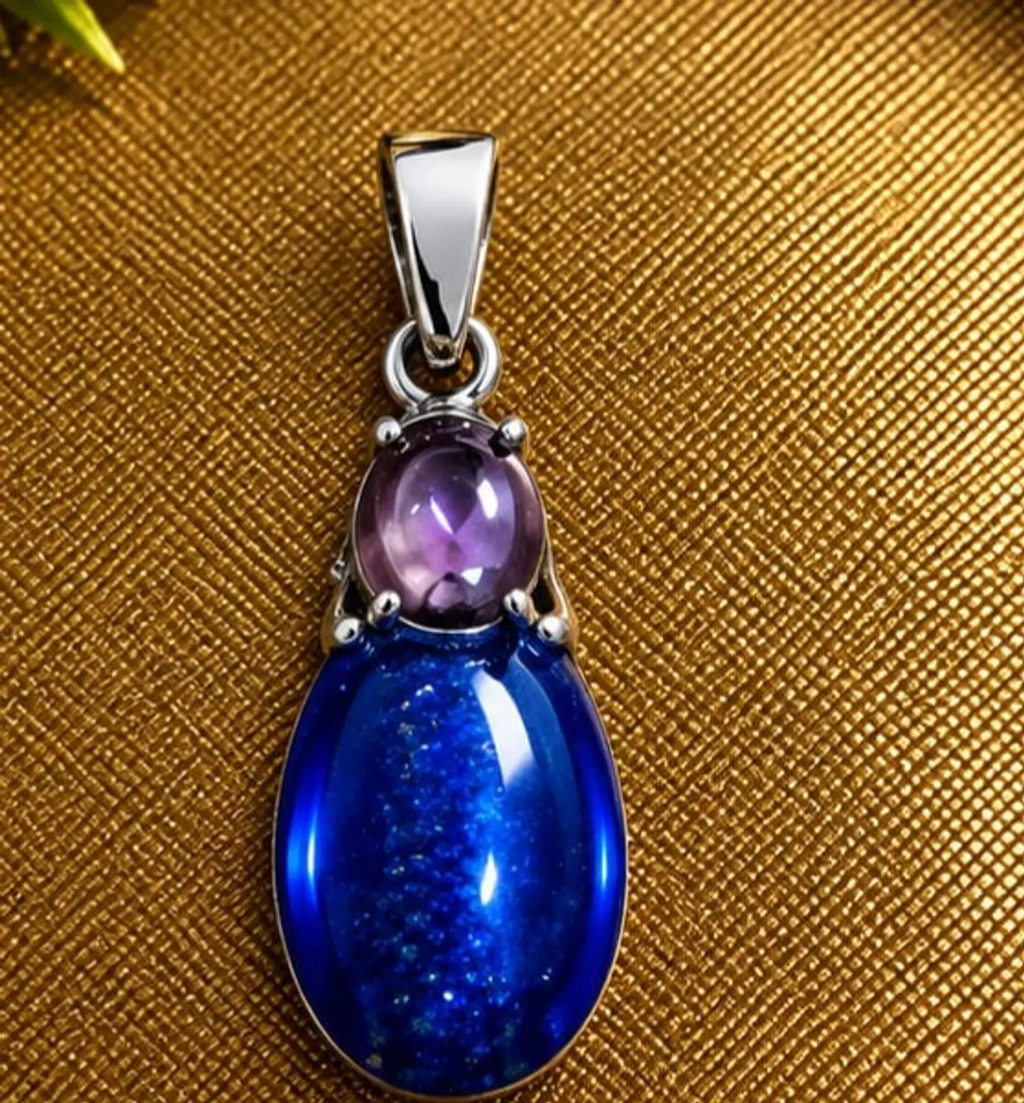 Colgante piedra, plata, lapislázuli  1