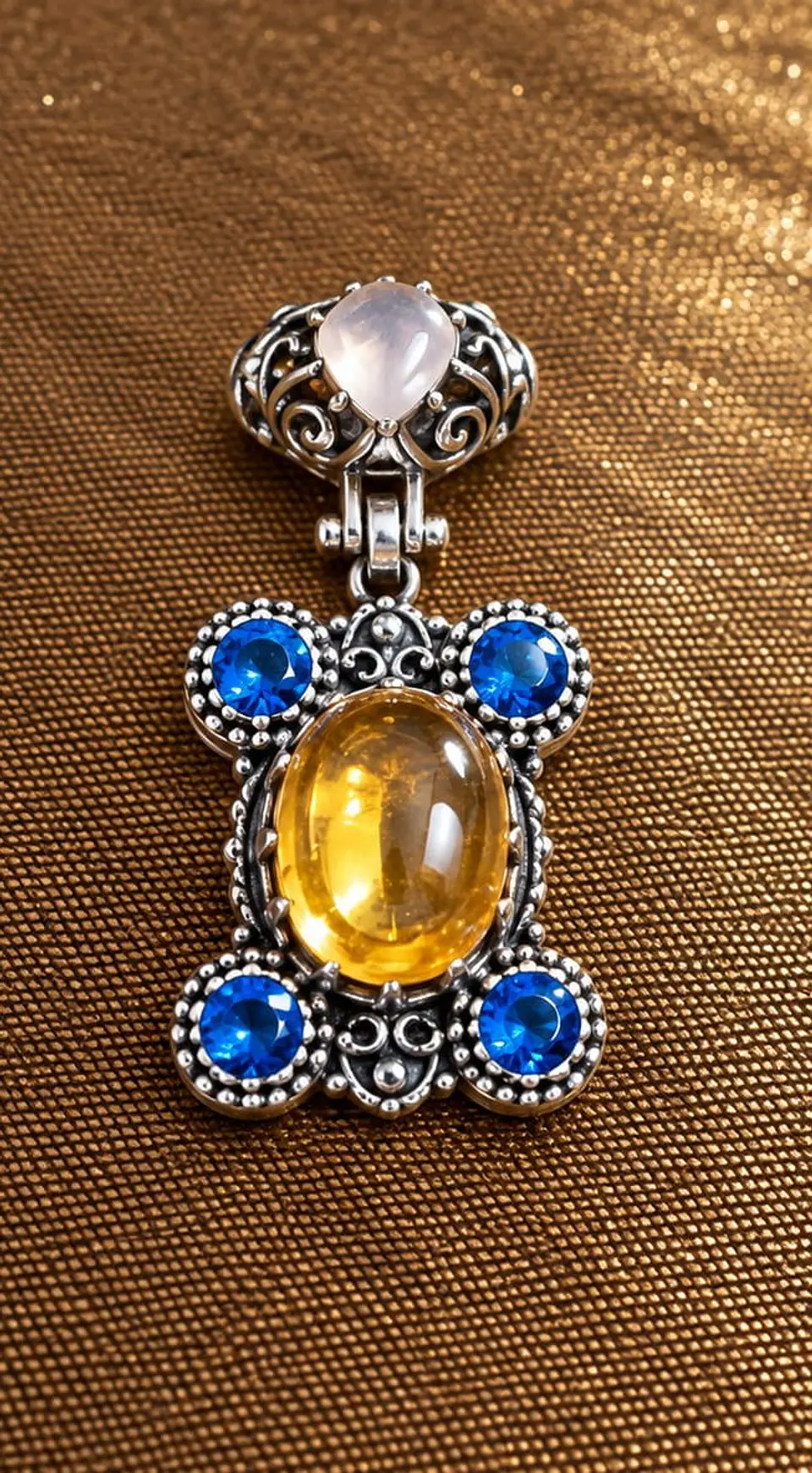 Colgante plata piedra 1