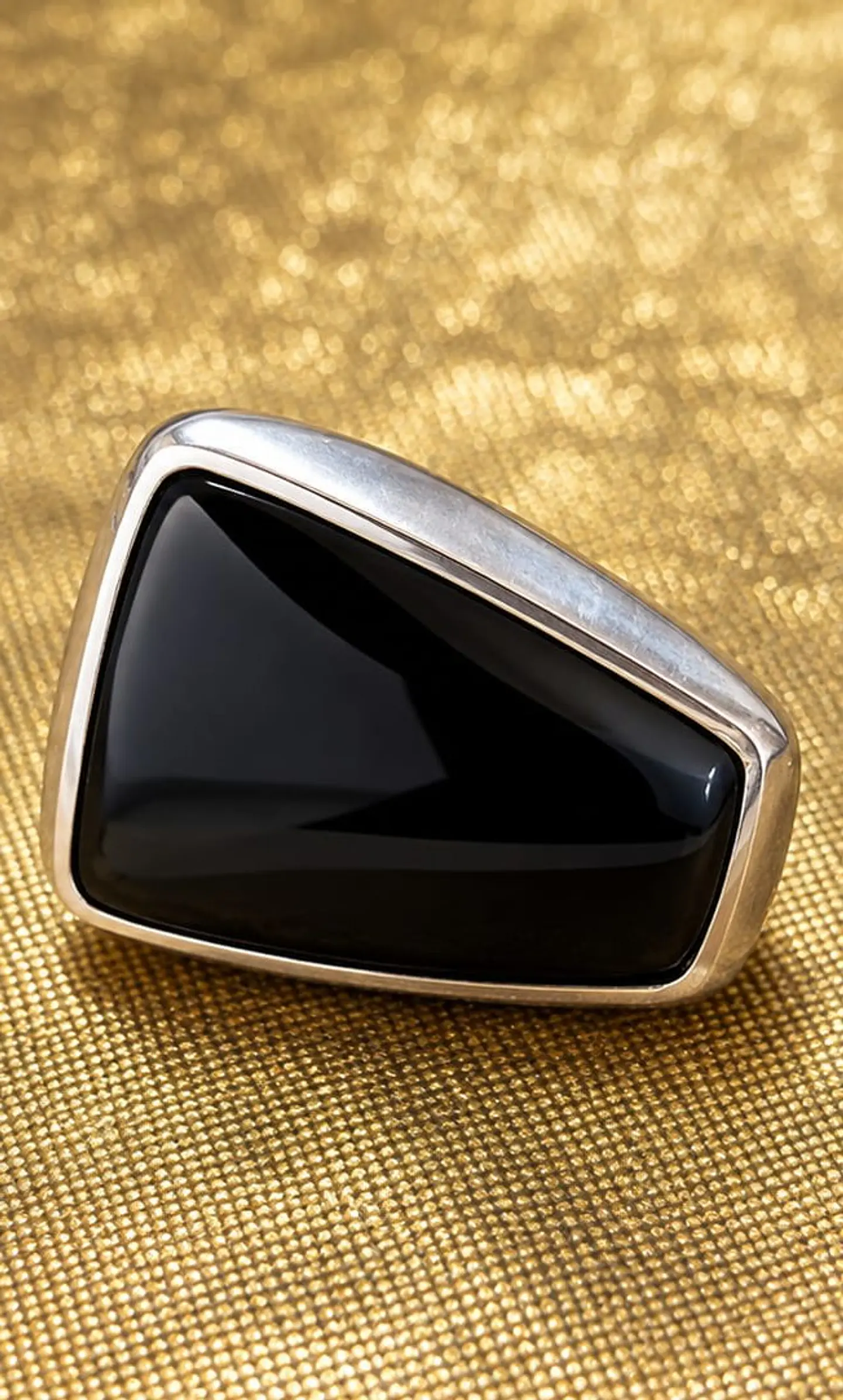 Anillo plata piedra negra 1