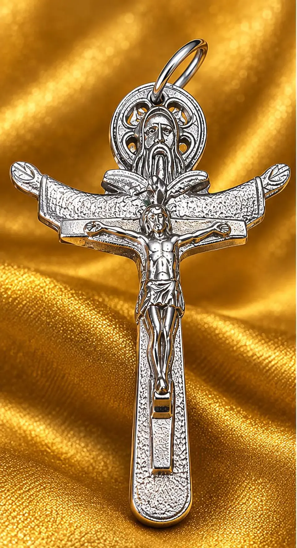 Colgante plata,  cruz Jesús  1